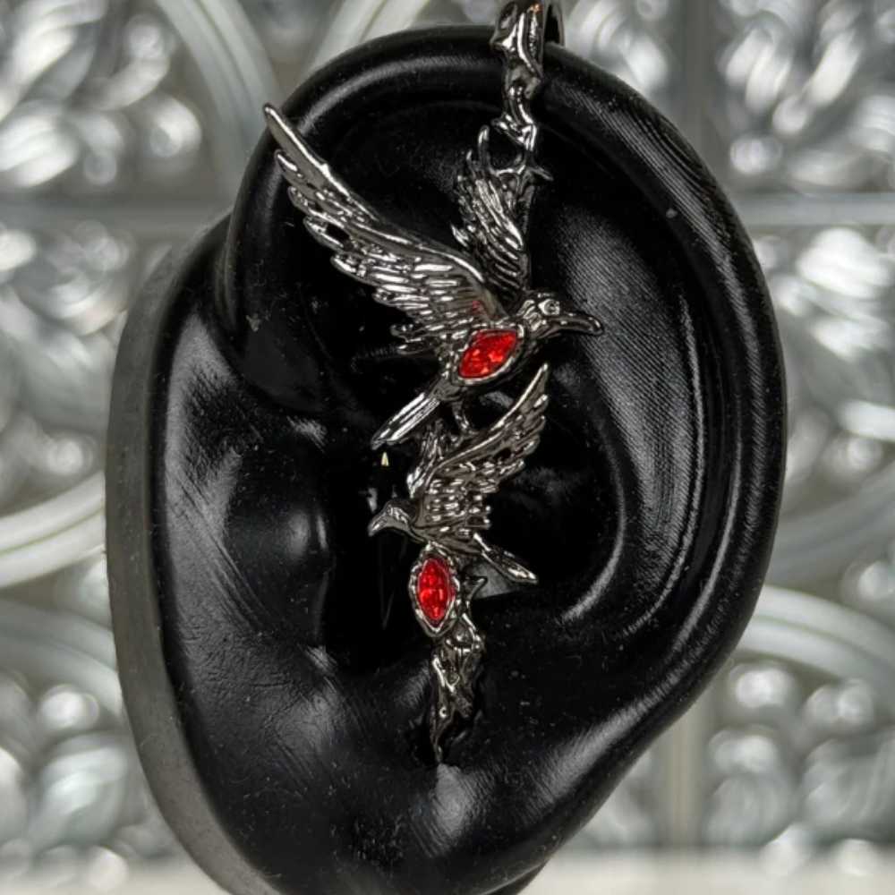 Crimson Wing Earrings